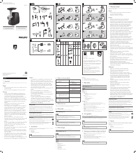 Посібник Philips HR2721 М'ясорубка