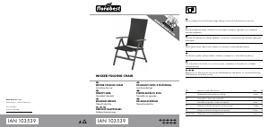 Instrukcja Florabest IAN 103539 Krzesło ogrodowe