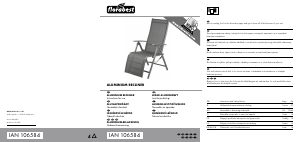 Instrukcja Florabest IAN 106584 Krzesło ogrodowe