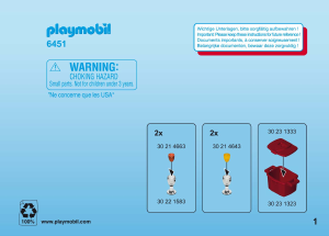 Manuale Playmobil set 6451 Leisure Mobili da esterno