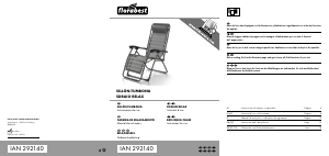 Manuale Florabest IAN 292140 Sedia da giardino
