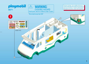 Manuale Playmobil set 6671 Leisure Camper di villeggianti