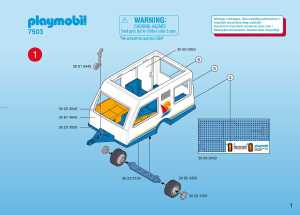 Mode d’emploi Playmobil set 7503 Leisure Camping trailer