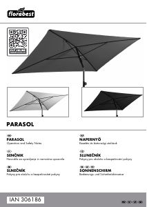 Használati útmutató Florabest IAN 306186 Kerti napernyő