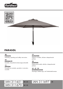 Használati útmutató Florabest IAN 311670 Kerti napernyő