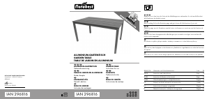 Handleiding Florabest IAN 296816 Tuintafel