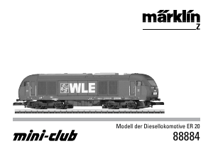 Bedienungsanleitung Märklin 88884 ER 20 WLE Diesel Modellbahn