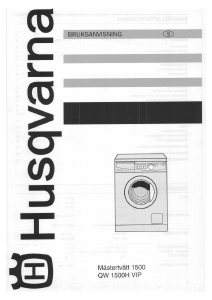 Bruksanvisning Husqvarna QW1500H Tvättmaskin