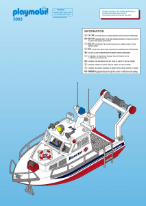 Bruksanvisning Playmobil set 3063 Rescue Livbåt