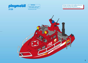 Bedienungsanleitung Playmobil set 3128 Rescue Feuerlöschboot mit Pumpe