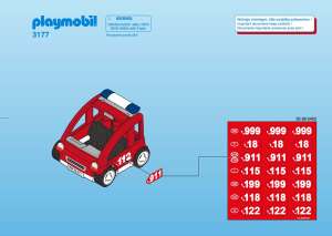 Bruksanvisning Playmobil set 3177 Rescue Brandchef enhet