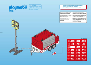 Bruksanvisning Playmobil set 3178 Rescue Trailer med ljustorn