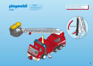 Handleiding Playmobil set 3182 Rescue Brandweerwagen
