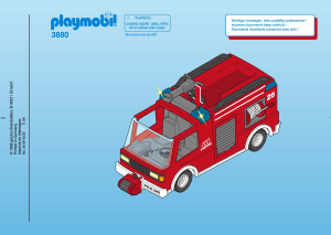 Bedienungsanleitung Playmobil set 3880 Rescue Feuerwehrlöschfahrzeuge