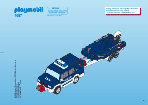 사용 설명서 Playmobil set 4087 Rescue 보트