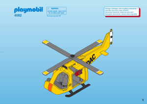 Bedienungsanleitung Playmobil set 4092 Rescue ADAC Hubschrauber