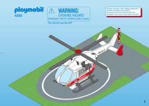 Handleiding Playmobil set 4222 Rescue Reddingshelikopter