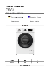 Manual PKM WA7-E1214I Washing Machine