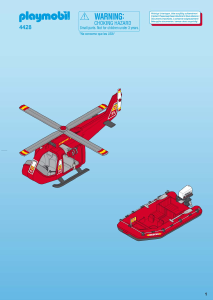 Mode d’emploi Playmobil set 4428 Rescue Pilote/hélicoptère/bateau de sauvetage