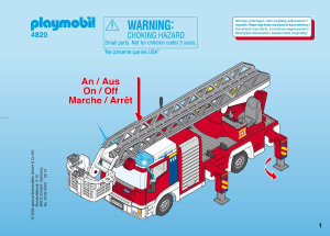 Listo reserva Me gusta Manual de uso Playmobil set 4820 Rescue Camión de bomberos con escalera