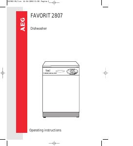 Manual AEG F2807 Dishwasher