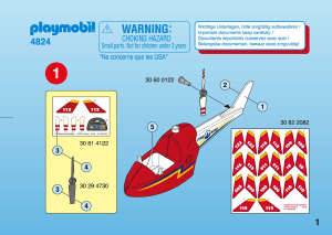 Manual de uso Playmobil set 4824 Rescue Helicóptero prevención de incendios