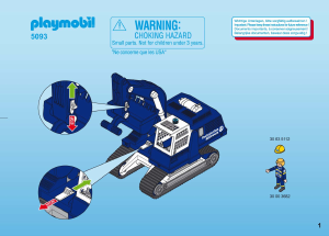 كتيب Playmobil set 5093 Rescue حفارة