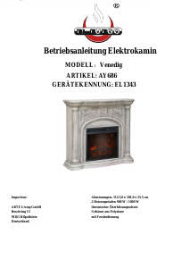 Manual El Fuego AY686 Venedig Electric Fireplace