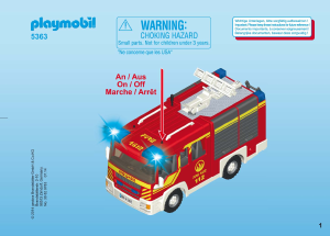 Manuál Playmobil set 5363 Rescue Hasičské auto s vodním dělem