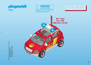 Руководство Playmobil set 5364 Rescue Пожарная машина командира со светом и звуком