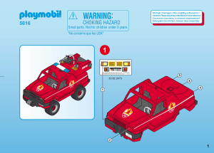 Manual de uso Playmobil set 5616 Rescue Camión retén de bomberos