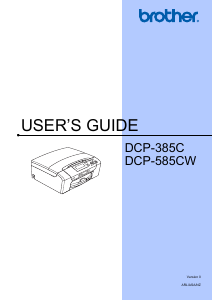 Manual Brother DCP-385C Multifunctional Printer