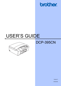 Manual Brother DCP-395CN Multifunctional Printer