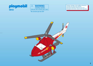 Bedienungsanleitung Playmobil set 5842 Rescue Feuerwehrhubschrauber