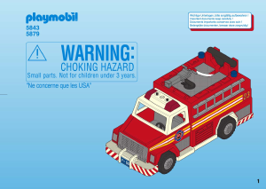 Manual de uso Playmobil set 5843 Rescue Camión de bomberos