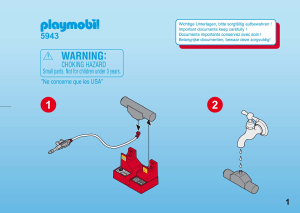 Manual de uso Playmobil set 5943 Rescue Bombero y hidrante bomba