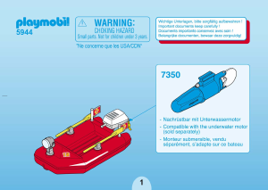 Handleiding Playmobil set 5944 Rescue Brandweer rubberboot