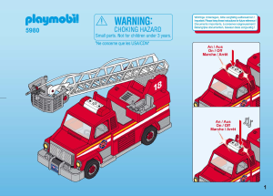 Bedienungsanleitung Playmobil set 5980 Rescue Amerikanisches Feuerwehrfahrzeug