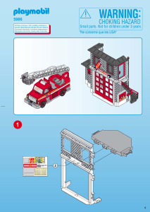 Bruksanvisning Playmobil set 5986 Rescue Brandstation