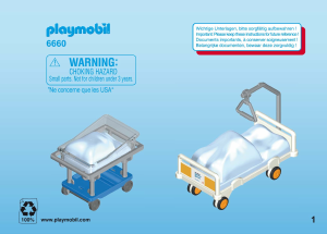 Bedienungsanleitung Playmobil set 6660 Rescue Krankenzimmer mit Babybett