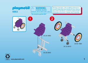 Bruksanvisning Playmobil set 6663 Rescue Barn i rullstol