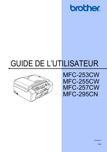 Mode d’emploi Brother MFC-255CW Imprimante multifonction