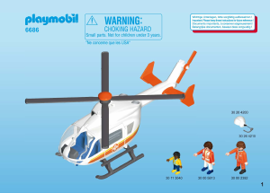 Hướng dẫn sử dụng Playmobil set 6686 Rescue Máy bay trực thăng