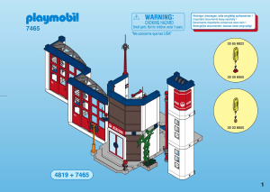 Handleiding Playmobil set 7465 Rescue Uitbreiding voor brandweerkazerne
