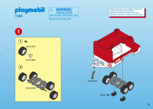 Manual Playmobil set 7485 Rescue Atrelado de Bombeiros