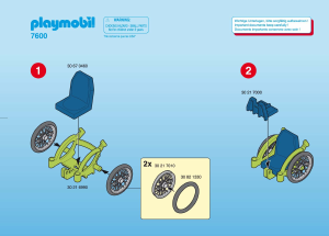 Manual Playmobil set 7600 Rescue Wheelchair with casts and crutches