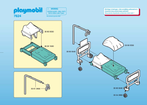 Handleiding Playmobil set 7624 Rescue Ziekenhuiskamer