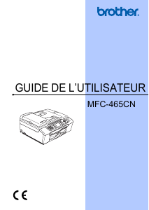 Mode d’emploi Brother MFC-465CN Imprimante multifonction