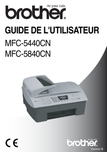 Mode d’emploi Brother MFC-5440CN Imprimante multifonction
