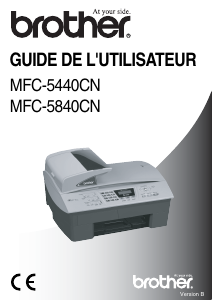 Mode d’emploi Brother MFC-5840CN Imprimante multifonction